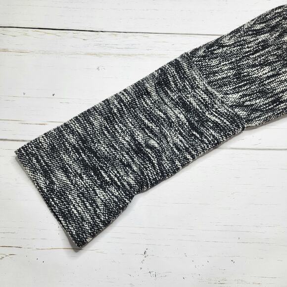 Madewell Button Shoulder Wide Sleeve Sweater Top Marled Black Crewneck Cotton XS - Picture 8 of 10